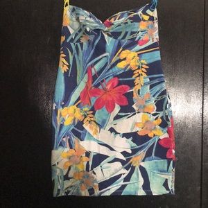 Floral print body con dress